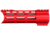 ABC RIFLE COMPANY Custom Hybrid Top Cut Super Slim AR-15 M-LOK Handguard, 7in, Red, HG15-CM-MLTC7-RD
