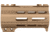 ABC RIFLE COMPANY Super Slim Free Float AR-15 M-LOK Handguard w/Handstop, 4in, Flat Dark Earth, HG15-CM-ML4HSTP-FDE