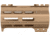 ABC RIFLE COMPANY Super Slim Free Float AR-15 M-LOK Handguard w/Handstop, 4in, Flat Dark Earth, HG15-CM-ML4HSTP-FDE