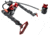 ACCU-TAC Hyb-500 Hydro Bipod, Picatinny, Cants, Remote Vert Adjust, Black/Red, Large, HYB-0500