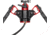 ACCU-TAC Hyb-500 Hydro Bipod, Picatinny, Cants, Remote Vert Adjust, Black/Red, Large, HYB-0500