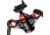 ACCU-TAC Hyba-500 Hydro Bipod, Arca Spec Qr, Cants, Remote Vert Adjust, Black/Red, Large, HYBA-0500