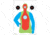 Action Target B-21E High Visibility Fluorescent Silhouette w/Handgun Indoor Target 100 Per Case, Black/Orange/Blue/Green, 23in x 35in, PR-B21E-100