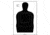 Action Target TQ-15 Standard Silhouette 25 Yard Qualification Target, Pack of 100, Black, TQ-15 BLACK