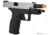 Air Venturi Springfield Armory Licensed XDM Gas Blowback Airsoft Training Pistol, 4.5 Duty, 2-Tone, Black/Silver, SA-XDM45GBB6-SB