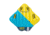 Airhead Carve Steerable Tube, 1 Rider, Blue / Yellow, AHCV-11