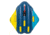Airhead Carve Steerable Tube, 1 Rider, Blue / Yellow, AHCV-11