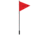 Airhead Deluxe Water Ski Flag, Red, 48in, F-48NJ