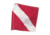 Airhead Diver Down Flag w/Stiffener, Red/White, 20in x 24in, F-2024