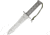 Aitor Desert King Matte Dagger, 14in Overall, 8.5in Satin Double Edge Mova SS Blade, Knurled SS Handle, OD Green Polyamide Belt Sheath, 16056