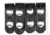Aker Leather 531 Double Snap 3/4inch Wide Belt Keepers, Chrome Snap, 4 PK, Basketweave, Black, A531-BW-4PK-CH