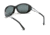 Maui Jim Alana Sunglasses w/ Gloss Black with Silver Frame and Neutral Grey Lenses - 215-17, Back View