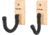Allen Defender Hooks w/Wooden Mounting Plaque, Black, Wood/Steel, 5654
