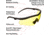 Allen Guardian Shooting Safety Glasses, Black Frame, Yellow Lenses, One Size, 2379