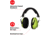 Allen Youth Sound Shield Foldable Safety Earmuffs, 21 dB NRR, ANSI S3.19 &amp; CE EN352-1 Hearing Protection Rated, Black/Chartreuse, One Size, 2327