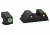 Ameriglo Operator Night Sights For Fits Glock 42 Green With White Outline Front Yellow With Black Outline Rear