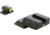 AmeriGlo Tritium i-Dot Night Sight Set All MP except Shield, Green ProGlo LimeLumi Front, Green Square Notch Rear SW-301