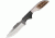 Anza 6.625 Inch Fixed Blade Knife, Elk And Micarta, Brown Leather Belt Sheath AZMSWATE