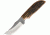 Anza 7.75 Inch Fixed Blade Knife, Amber Bone, Brown Leather Belt Sheath AZMC3AJB