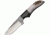 Anza 7.75 Inch Fixed Blade Knife, Elk and Micarta, Brown Leather Belt Sheath, 4 Inch Blade AZJWK3E