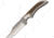 Anza 7.75 Inch Fixed Blade Knife W/ Clip, Elk, Brown Leather Belt Sheath AZJWK2FE