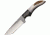 Anza 7.75 Inch Fixed Blade Tanto Knife, Elk and Micarta, Brown Leather Belt Sheath AZJWK1E