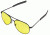 AO Flight Gear General Sunglasses, Bayonet, Black Frame, Yellow Lens, 58mm, 30667