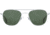 AO Original Pilot 4 Sunglasses, Matte Silver Frame, Green Nylon Polarized Lens, 55-20-145, OP-455STSMGNN-P