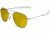 AO Original Pilot Sunglasses, Bayonet, Matte Chrome Frame, Yellow Lens, Polarized, 57mm, 30272