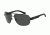 Armani Exchange AX2012S Sunglasses 606387-62 - Satin Black/Black Frame, Grey Solid Lenses