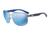 Armani Exchange AX2026S Sunglasses 608855-64 - Matte Gunmteal Frame, Blue Mirror Blue Lenses