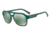 Armani Exchange AX4074SF Sunglasses 82476R-59 - Matte Grey Havana/mt Dk Green Frame, Light Green Mirror Petrol Lenses