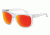 Arnette Firedrill Sunglasses, Fuzzy Clear Frame, Red Mirror Lens AN4143-35