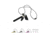 ASP Safety System Gray Lanyard, Black, Gold, Pewter, Pink, Red, Violet