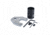 AT3 Tactical AR-15 Pro Quad Rail Free Float Handguard, Tungsten, 7in, AT3-QR-7-TG