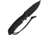 Attleboro Knives The Attleboro Fixed Blade Knife, 9.75in Overall, 4.5in, S35VN, Black Cerakote Partially Serrated Drop Point Blade, Black Canvas Micarta Handle, Boltaron Sheath, AK-10111