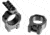 Audere Scope Rings PSR, 30mm Tube, Low, Black, PR0005