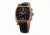 Axcent Haparanda Watch, Black Strap, Black Face, Rose Gold Hands X31007-266
