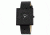 Axcent Hope Square Watch, Black Strap, Black Face, White Hands X5039b-257