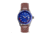 Axwell Leather-Band Watch w/Date, Brown/Blue, AXWAW102-2, Brown/Blue, One Size, AXWAW102-2