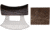 B Merry Moose Antler Polished Ulu Knife, 5.75in, Damascus Steel Blade, 5.25in Moose Antler Handle, UFS-MAN3
