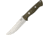 Bark River Bravo 1.25 Green Canvas Fixed Blade Knife, 5in, Drop Point, Green, Canvas Micarta Handle BA07125MGC