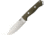 Bark River Bravo Squad Leader Green Fixed Blade Knife, 3.625in, A2 Tool Steel, Green, Canvas Micarta Handle BA116MGC