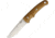 Bark River Drop Point Hunter Natural CPM Knife, 4 satin finish CPM-154 stainless drop point blade, Natural canvas micarta handle, 02-157MNC