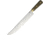Bark River Edwin Forrest Bowie Fixed Blade Knife, 17in Overall, 12.25in Satin A2 Tool Steel Clip Point Blade, Green Canvas Micarta, 08-315MGC