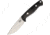 Bark River North Country EDC Black Canvas Fixed Blade Knife, 3.5in, A2 Tool Steel, Standard Edge, Satin, Black, Canvas Micarta Handle BA02214MBC