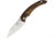 Bastinelli Creations Dragotac Slim Folder Ziricote Folding Knife, 3in Satin Bohler N690 SS Blade, Ziricote Wood Handle, Brown Leather Sleeve, DRAGOTAC SLIM FOX ZIRICOTE