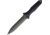 Bastinelli Creations Grozo Fixed Blade PVD Knife, 11in Overall, 6in Black Pvd Coated Double Edge Bohler N690 SS Spear Point Blade, Black G10 Handle, Black Kydex Sheath, GROZO PVD