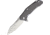 Bastion Mini Braza Bro Framelock Folding Knife, 2in Satin D2 Tool Steel Blade, Gray SS Handle, Pocket Clip, Ceramic Ball Bearing, Includes Keychain Ring, Gray, BRAZA-D2BLD-BRO