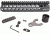 Bravo Company 9in KMR Alpha Keymod Rail for AR Rifles, Aluminum Alloy, Black Finish, KMRA9556BK
